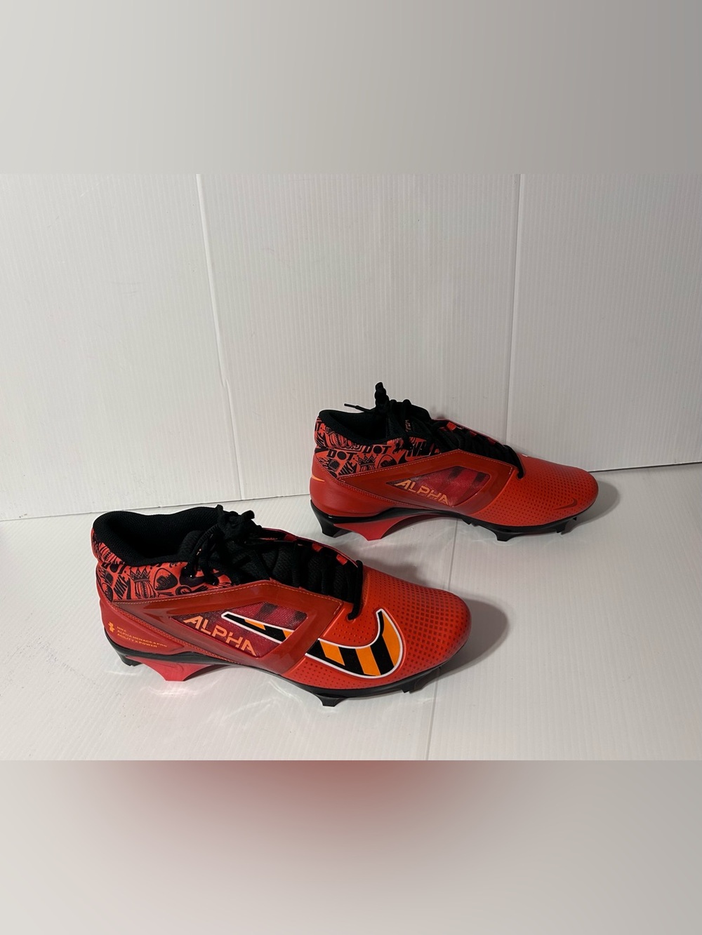 NIKE FQ3984-600 Alpha Menance 4 Pro NRG football cleats men size 14